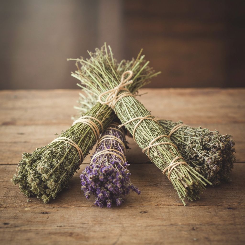 Traditional German herbs arrangement