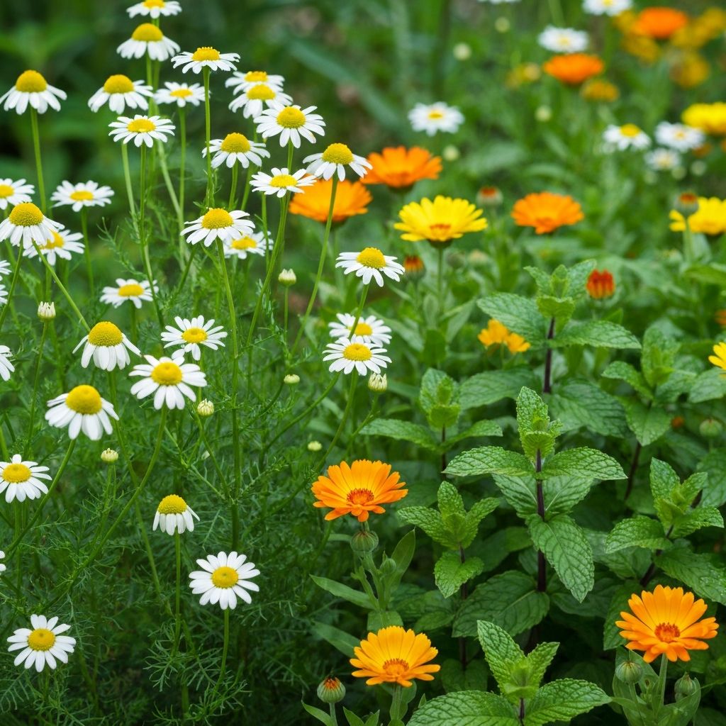 Summer flowering herbs
